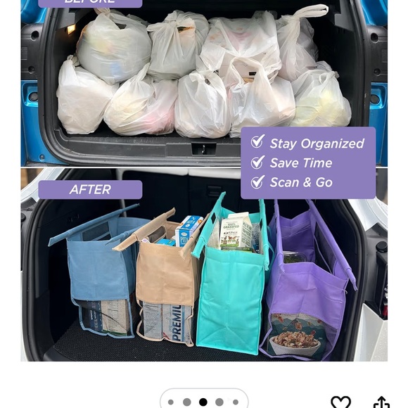 The Container Store Multi-Color Shopping Bag Set - Picture 5 of 11